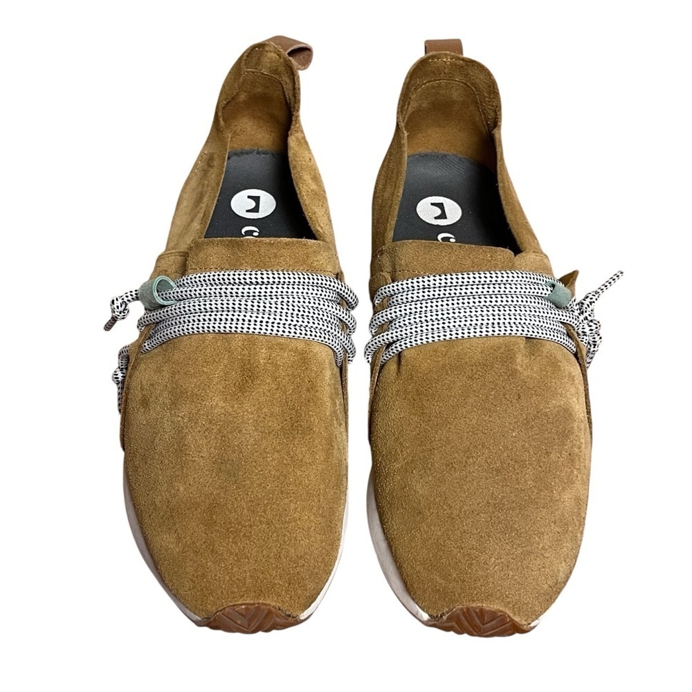 COMUNITYmade Tan Suede Leather Slip-On Comfort Artisan Sneakers Slipper Size 9.5 - Picture 3 of 15